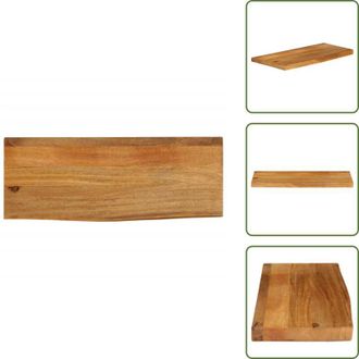vidaXL Tavolo in legno massello - vidaXL Piano Tavolo Bordi Vivi 90x30x3,8 cm in Legno Massello di Mango - Bordi vivi