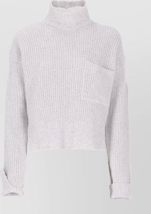 Marni virgin wool high neck asymmetric hem sweater