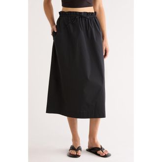 Staud Shore Midi Skirt in Black at Nordstrom, Size X-Large
