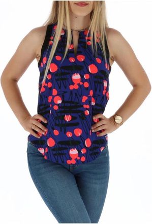 A|X Armani Exchange Elegante Mouwloze Abstracte Blouse - Dames - Tops zonder mouwen - Veelkleurig - S - Tops