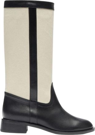 Scarosso Tess Boots - Dames - Hoge Laarzen - Zwart - 35 EU - Leer - Schoenen
