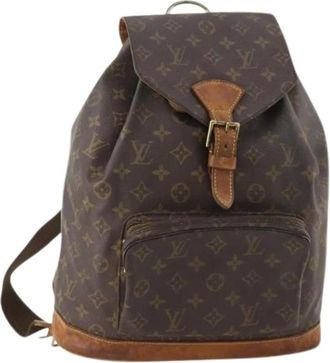 Louis Vuitton Pre-owned Backpacks, female, Brown, Size: ONE SIZE Pre-owned Montsouris GM Backpack