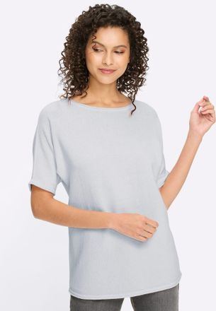 Heine Rundhalspullover HEINE Pullover, Damen, Gr. 34, hellblau, 100% Baumwolle, unifarben, Pullover Rundhalspullover