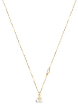 Coach Cherry Faux Pearl Pendant Necklace - One Size