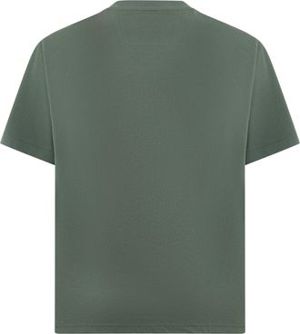 HUGO BOSS Mens Cotton Print T-Shirt Open Green T-Shirts And Polos