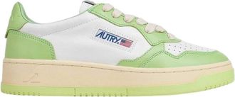 Autry Wit en Lime Gecombineerde Sneakers - Dames - Sneakers - Veelkleurig - 36 EU - Schoenen