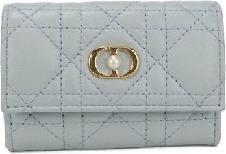 Dior Blue Leather Wallet (Bi-Fold) (Pre-Owned)