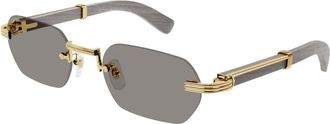 Cartier D&eacute;cor C Zonnebril - unisex - Accessoires - Geel - Maat: 54 MM