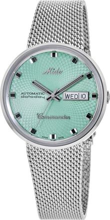 Mido Commander 1959 Automatic 37MM Turquoise Dial Stainless Steel Womens Watch M8429.4.25.11