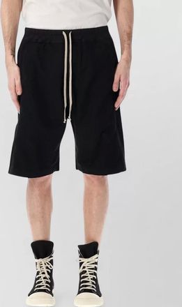 Rick Owens modular knee length cotton canvas shorts