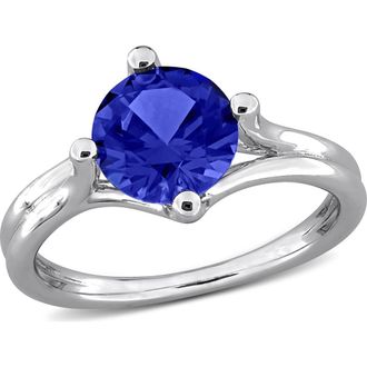 Delmar Created Blue Sapphire Solitare Ring at Nordstrom Rack, Size 5