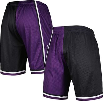Mitchell & Ness Mens Mitchell & Ness Black/Purple Sacramento Kings Hardwood Classics 2000 Split Swingman Shorts at Nordstrom, Size Large
