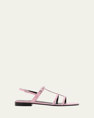 Gucci Divine Leather Slingback Sandals