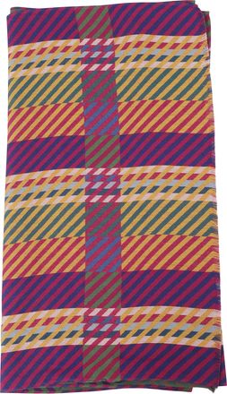 Missoni Purple Two-Tone Striped Fringed Wool Scarf