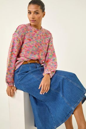 Roman Textured Space Dye Knit Jumper