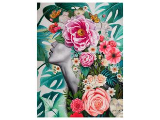 Schubiger M&ouml;bel Bild Sch&ouml;nheit mit Blumen