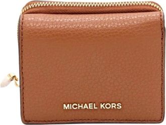 Michael Kors Empire Metallic Logo Wallet - Dames - Portefeuilles - Bruin - ONE Size - Accessoires