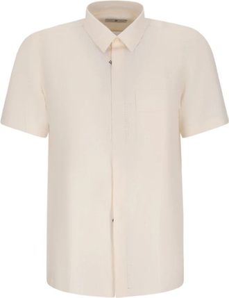 Pantaloni Torino Stijlvolle gepatchte korte mouw overhemd - Heren - Korte mouwen Overhemden - Wit - M - Overhemden