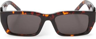 Palm Angels Rechthoekige zonnebril - Heren - Zonnebrillen - Bruin - ONE Size - Accessoires