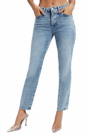 Good American Classic High Waist Straight Leg Jeans In Indigo301