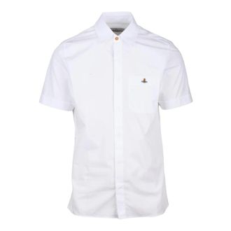 Vivienne Westwood Classic Camicia - Heren - Korte mouwen Overhemden - Wit - XL - Katoen - Overhemden