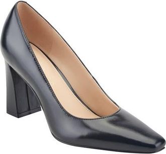 Marc Fisher Gretty Pointed Toe Pump in Black Smooth Leather at Nordstrom, Size 8.5