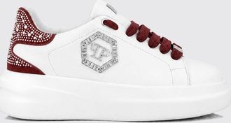 Philipp Plein Sneakers chunky in pelle con logo Hexagon e strass