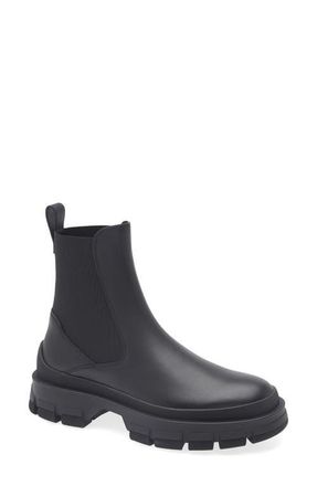 Moncler Hevea Lug Sole Chelsea Boot in Black at Nordstrom, Size 39