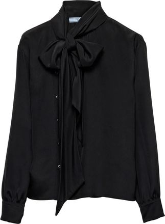 Prada Camicia Marocain - Nero