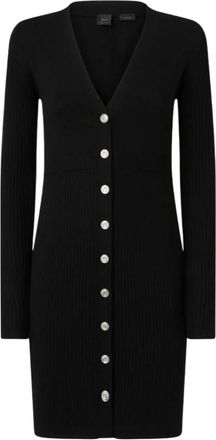 Pinko 104017-A15S.z 99 Kort Jurk - Dames - Kleedjes - Zwart - M - Wol - Kleedjes