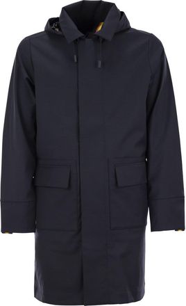 K-Way K-Way Mens Poirol - Jacket In Wool-blend Technical Fabric - Dark Blue - Size Large