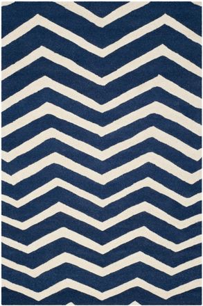 Safavieh Alfombra lana blu scuro/neutrale 122 x 183 cm