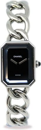 Chanel 1987 pre-owned Première XL 20mm - women - stainless steel - One Size - Black