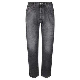 Prada Rechte jeans - Heren - Jeans - Zwart - Maat: W32 Katoen