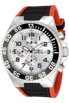 Invicta Pro Diver 12411 Herenhorloge - Quartz Uurwerk - Roestvrij Staal met Zilveren Wijzerplaat - 52 mm