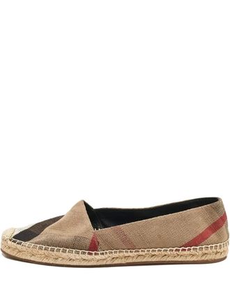 Burberry checked espadrille shoes - Brown