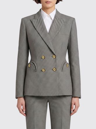 Blaz&eacute; Milano Blazer doppiopetto in lana con motivo a rombi e rever a lancia