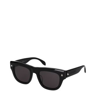Alexander McQueen Alexander Mcqueen Herrens Sonnenbrille aus schwarzem Acetat