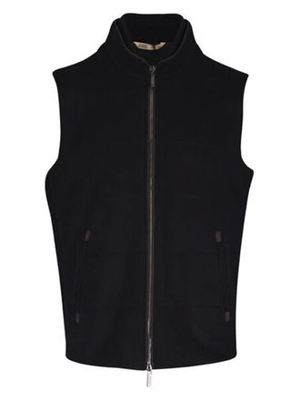 Maurizio Baldassari zip-fastening gilet - men - Cashmere - 41 - Black