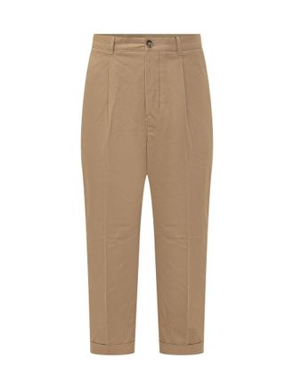 Ami Beige Solid Chino Trousers