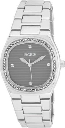 BCBGeneration Cabinet Crystal Bracelet Strap Watch, 33mm in Silver at Nordstrom Rack