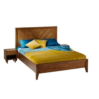 Robin des Bois Cama de 160x200 en pino tono oscuro