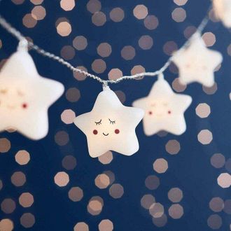 OEM Guirnalda De Luces Led Crezuo De 20 Estrellas En Blanco C&aacute;lido Para La Decoraci&oacute;n De Habitaciones Infantiles (alimentada Por Usb)