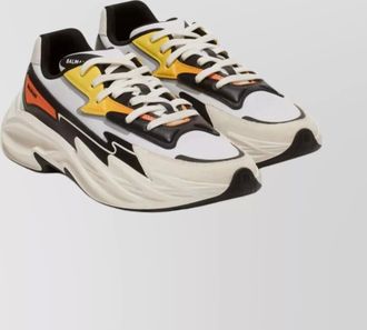 Balmain chunky sole mesh panel sneakers