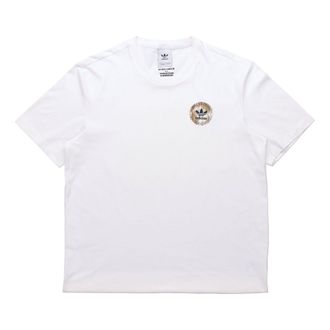 adidas originals Artist Tee Ss Pattern Printing Sports Male White HA4704