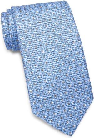 David Donahue Neat Silk Tie in Sky at Nordstrom