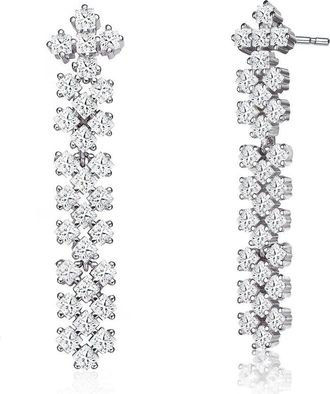 Genevive Silver Drop Earrings