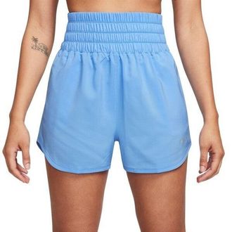 Nike One Shorts Womens Blue Dri-FIT Ultra High-Waisted 3 Brief-Lined SRT9