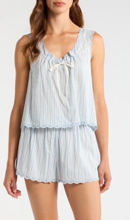 Reformation Hazel Short Pajamas in Calamari Stripe at Nordstrom, Size X-Small