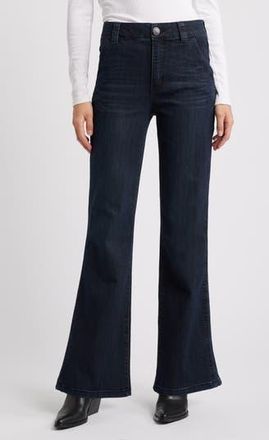Wit & Wisdom Skyrise Flare Jeans in Dark Indigo Artisanal at Nordstrom Rack, Size 8